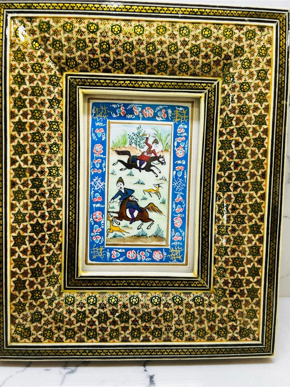 PERSIAN MINIATURE FRAMED PAINTING
